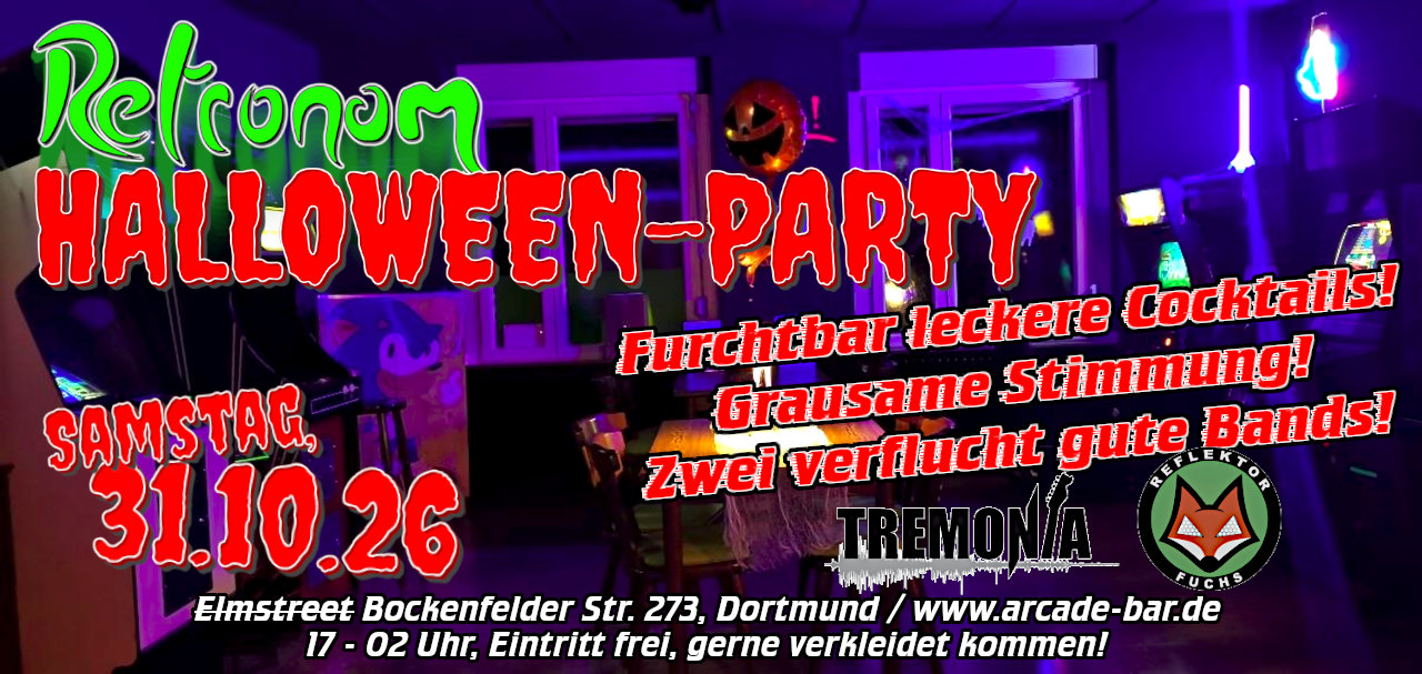 HALLOWEEN-PARTY mit Reflektorfuchs und Tremonia Live im Retronom!
